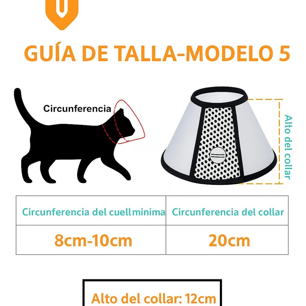 GENERICO - x2 Collar Isabelino Perro Collar Isabelino Gato Collar Perro 5 Blanco-negro Talla #5