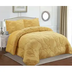 GENERICO - COBERTOR DE INVIERNO CON CHIPORRO 2 PLAZA TEXTURIZADO HOJAS TF