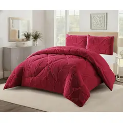 GENERICO - COBERTOR DE INVIERNO CON CHIPORRO 2 PLAZA TEXTURIZADO HOJAS TF