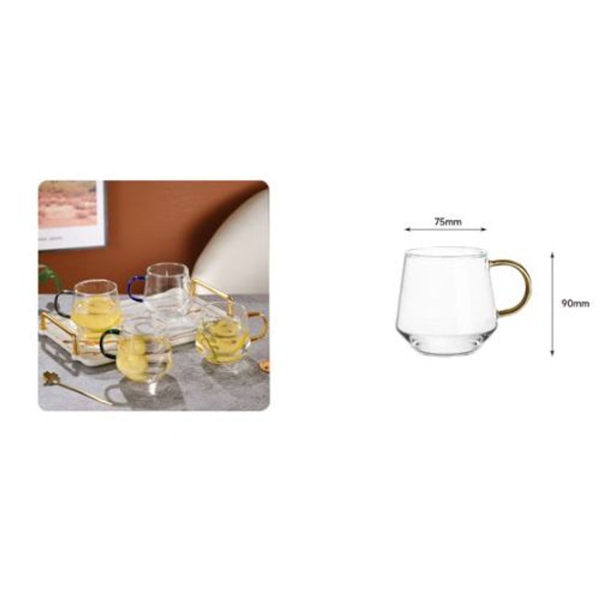 GENERICO - TAZA DE VIDRIO X4UND 420ML