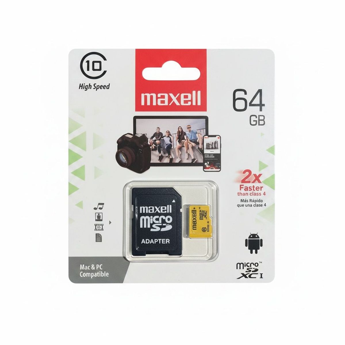 MAXELL - Tarjeta De Memoria Micro Sd 64gb Maxell Clase 10 90mb/s