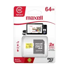 MAXELL - Tarjeta De Memoria Micro Sd 64gb Clase 10 90mb/s