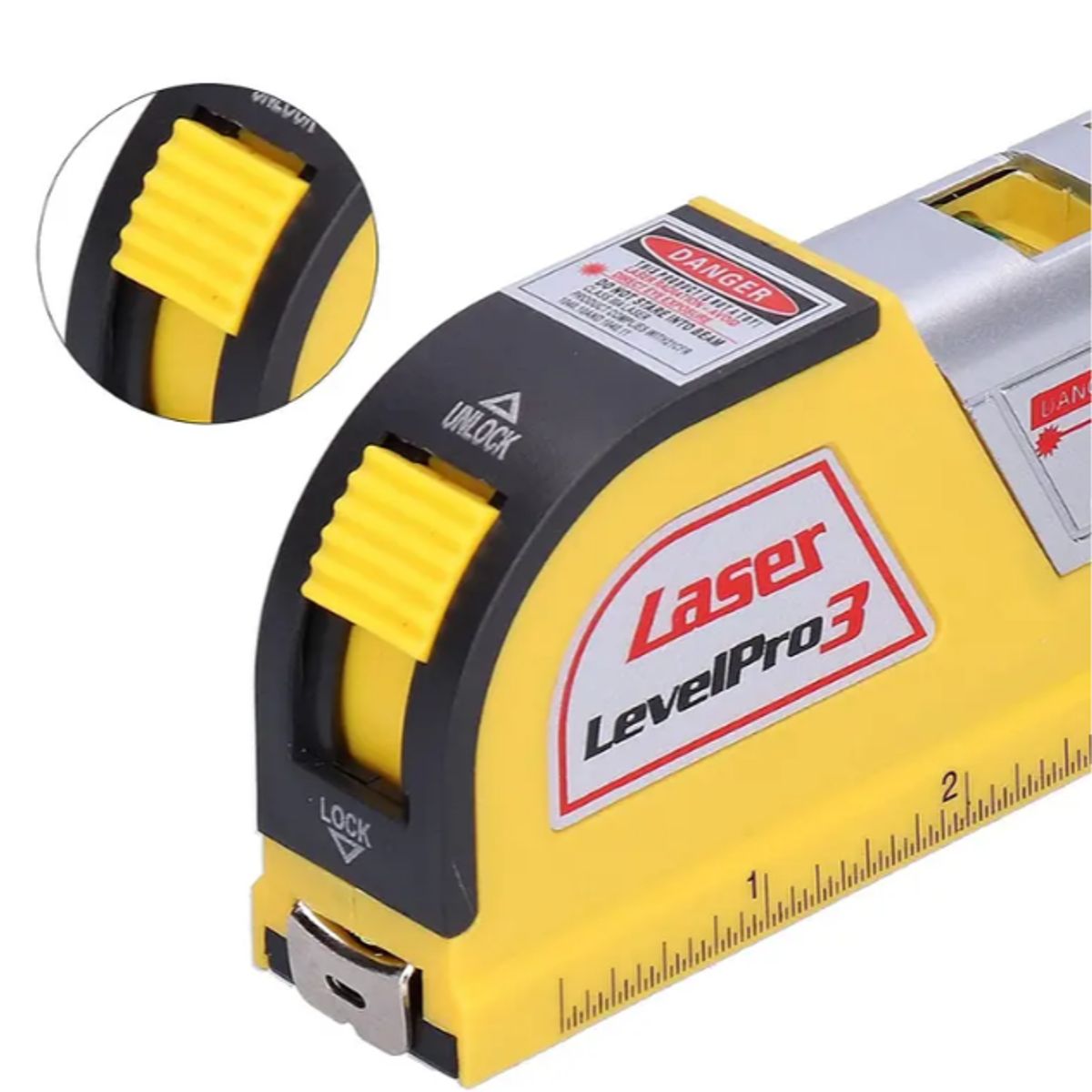 GENERICO - Nivel Laser Con Cinta Metrica 250cm Multifuncional Pro