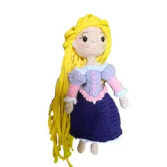 SIMPLE IDEAS - Muñeca Amigurumi Princesa 28 cms