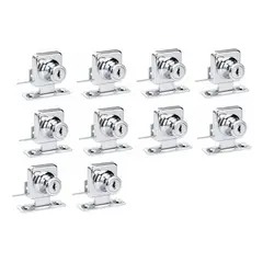 GENERICO - Cerradura Puerta Vidrio Mueble Simple De 3 A 8mm 10Un.