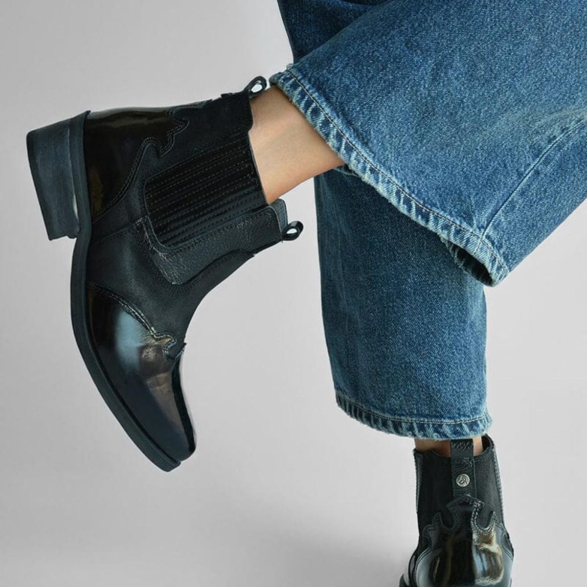 GIANI DAFIRENZE - Botin Cuero Mujer Frida Negro