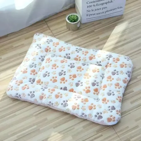 Alfombrilla Suave Mascota Perro Gato Manta Acolchada 69x48cm