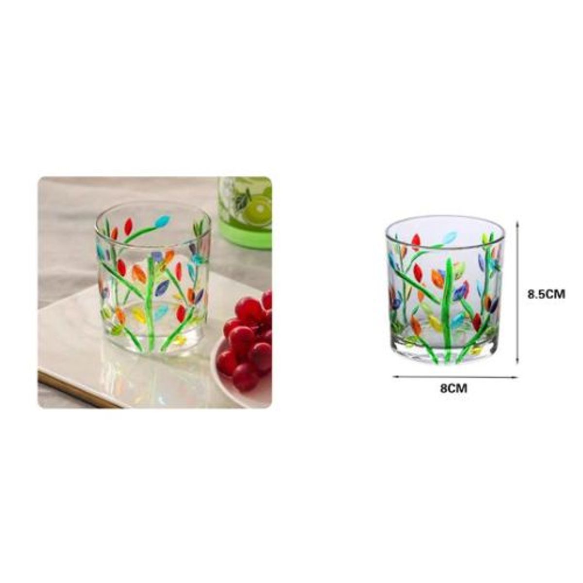 GENERICO - SET DE 6 VASOS DE VIDRIO 350ML