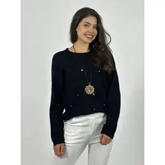 ENIGMATICA BOUTIQUE - Sweater Spandex Flores y Diamantes