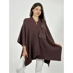 ENIGMATICA BOUTIQUE - Poncho Abotonado Moño con Perlas