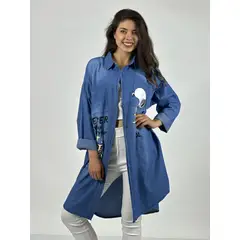 ENIGMATICA BOUTIQUE - Blusón Mezclilla con Capucha Snoopy