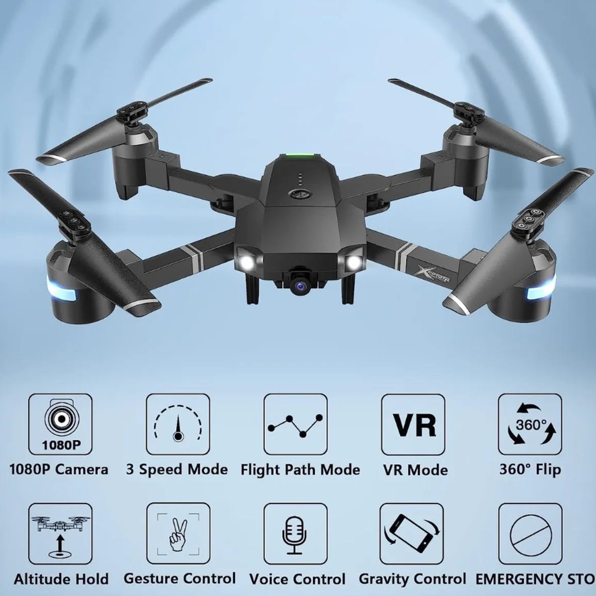 GENERICO - Mini Drone 4K Profesional 998 Pro Camara Dual Estabilizador EIS Control Remoto 100m