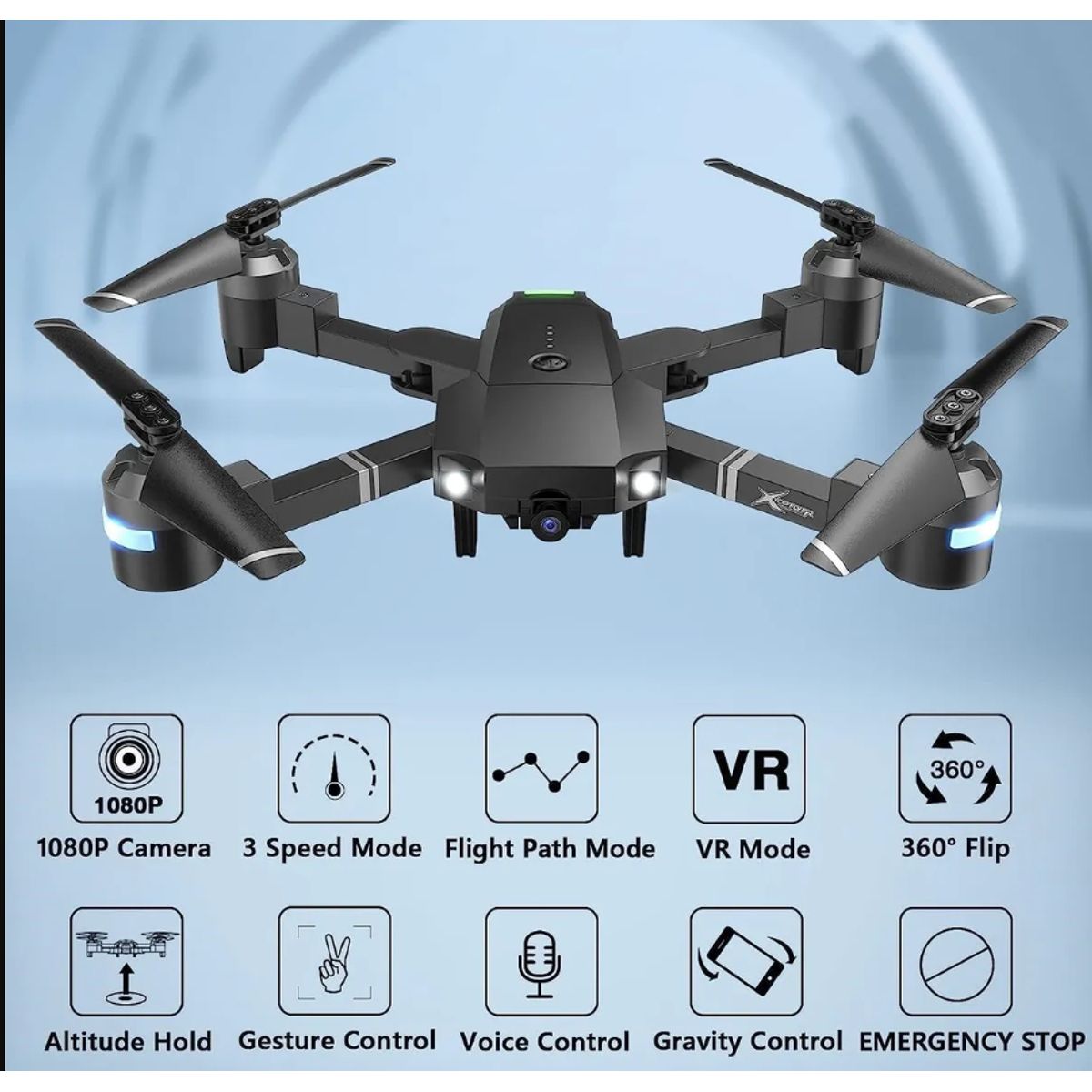 GENERICO - Mini Drone 4K Profesional 998 Pro Camara Dual Estabilizador EIS Control Remoto 100m