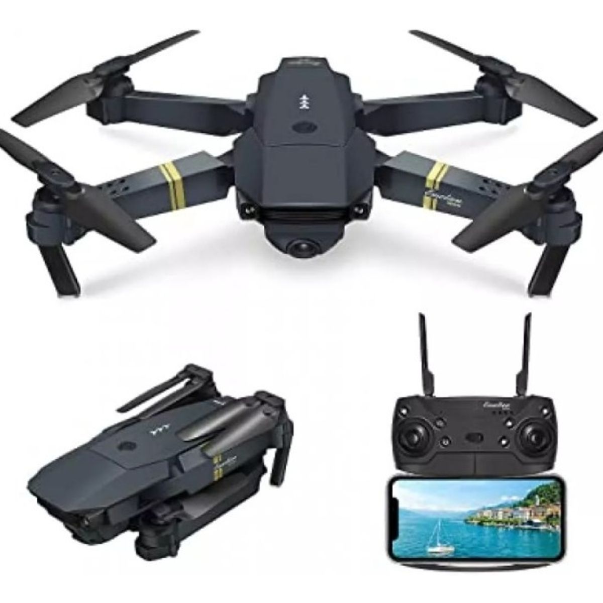 GENERICO - Mini Drone 4K Profesional 998 Pro Camara Dual Estabilizador EIS Control Remoto 100m