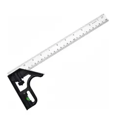 GENERICO - Regla Angular Combinada 300mm Escuadra Precision Pro