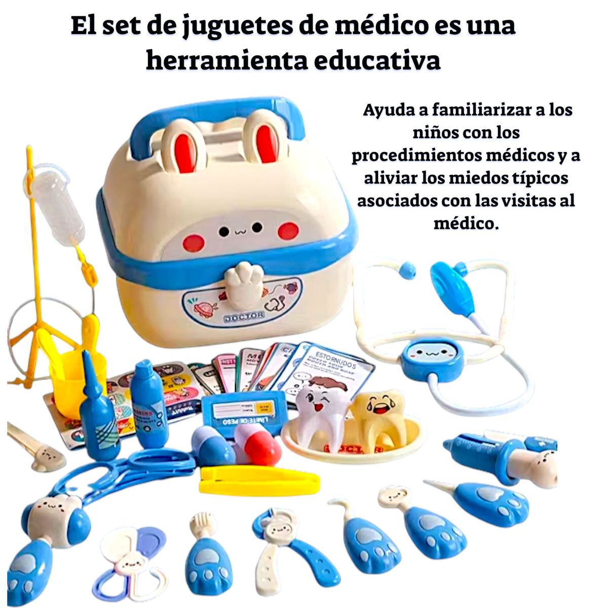 GENERICO - juguete didactico set de doctor maleta infantil con piezas