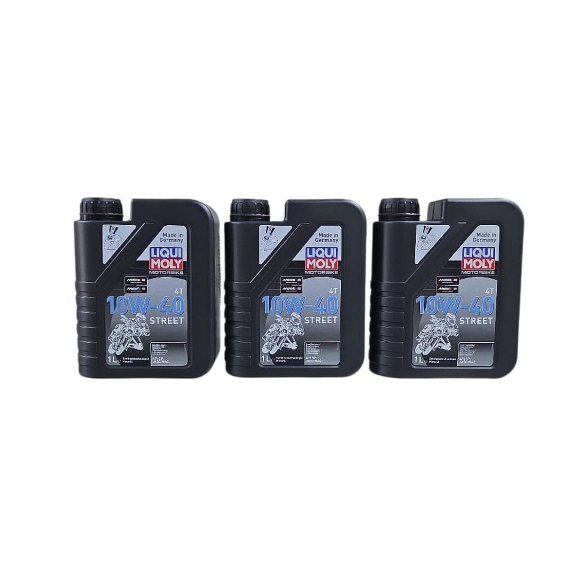 LIQUI MOLY - Pack 3L Aceite Moto Liqui Moly 10w 40 Sintetico 1L 4T