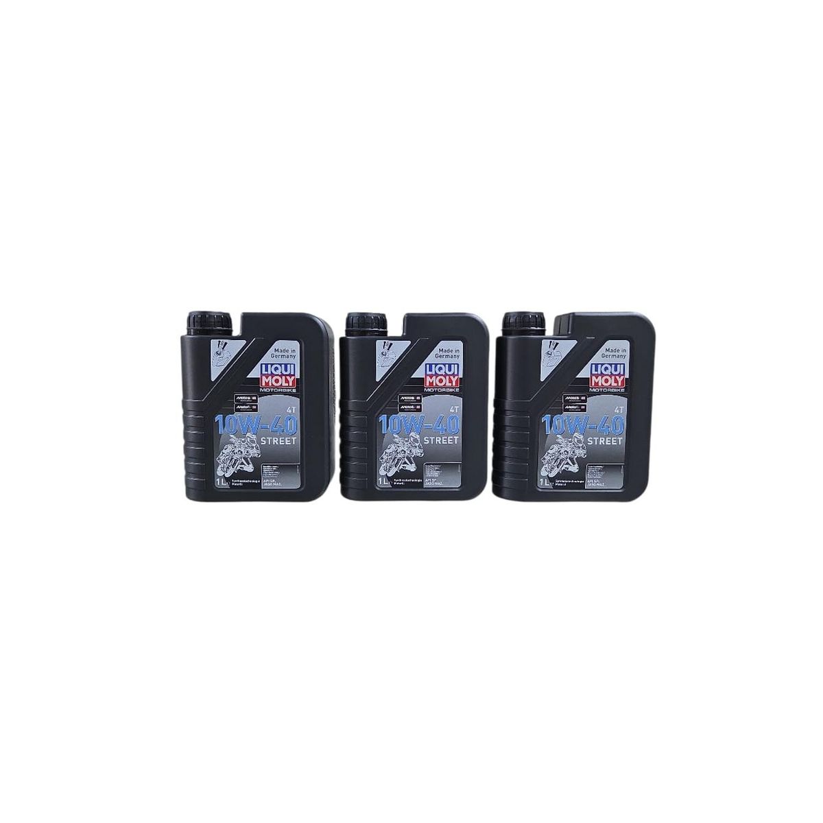 LIQUI MOLY - Pack 3L Aceite Moto Liqui Moly 10w 40 Sintetico 1L 4T