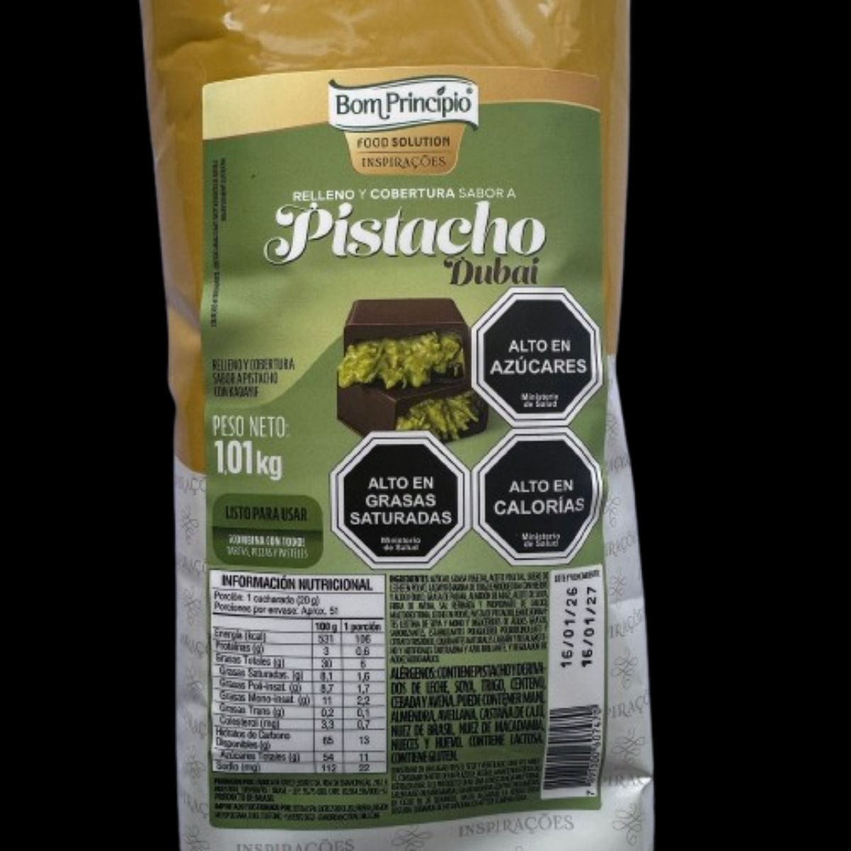 GENERICO - Relleno Pasta Pistacho Dubai Con Kadayif Bon Principio 1kg