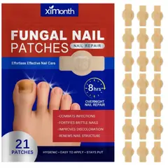 GENERICO - Parche Antibacteriano Hongos Uñas Onicomicosis 84 Unidades (21 por paquete)