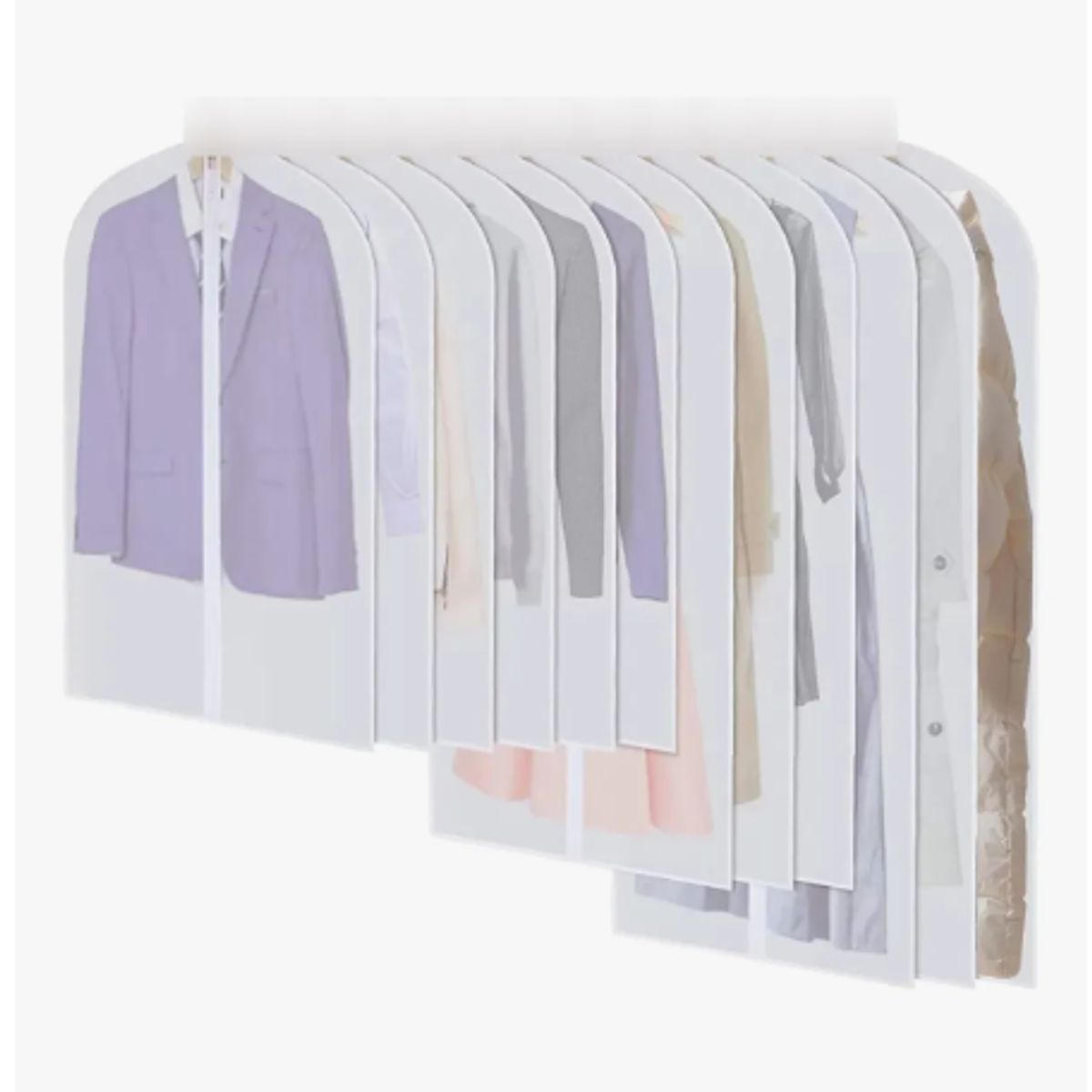 GENERICO - Bolsas Cubre Polvo Fundas Para Vestidos Trajes Blan 12piezas Blanco