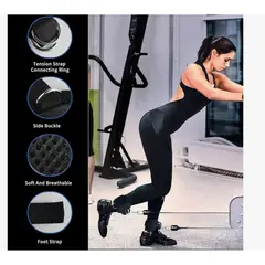 GENERICO - Par Tobilleras Para Polea Negra Enganche Gym Glúteos