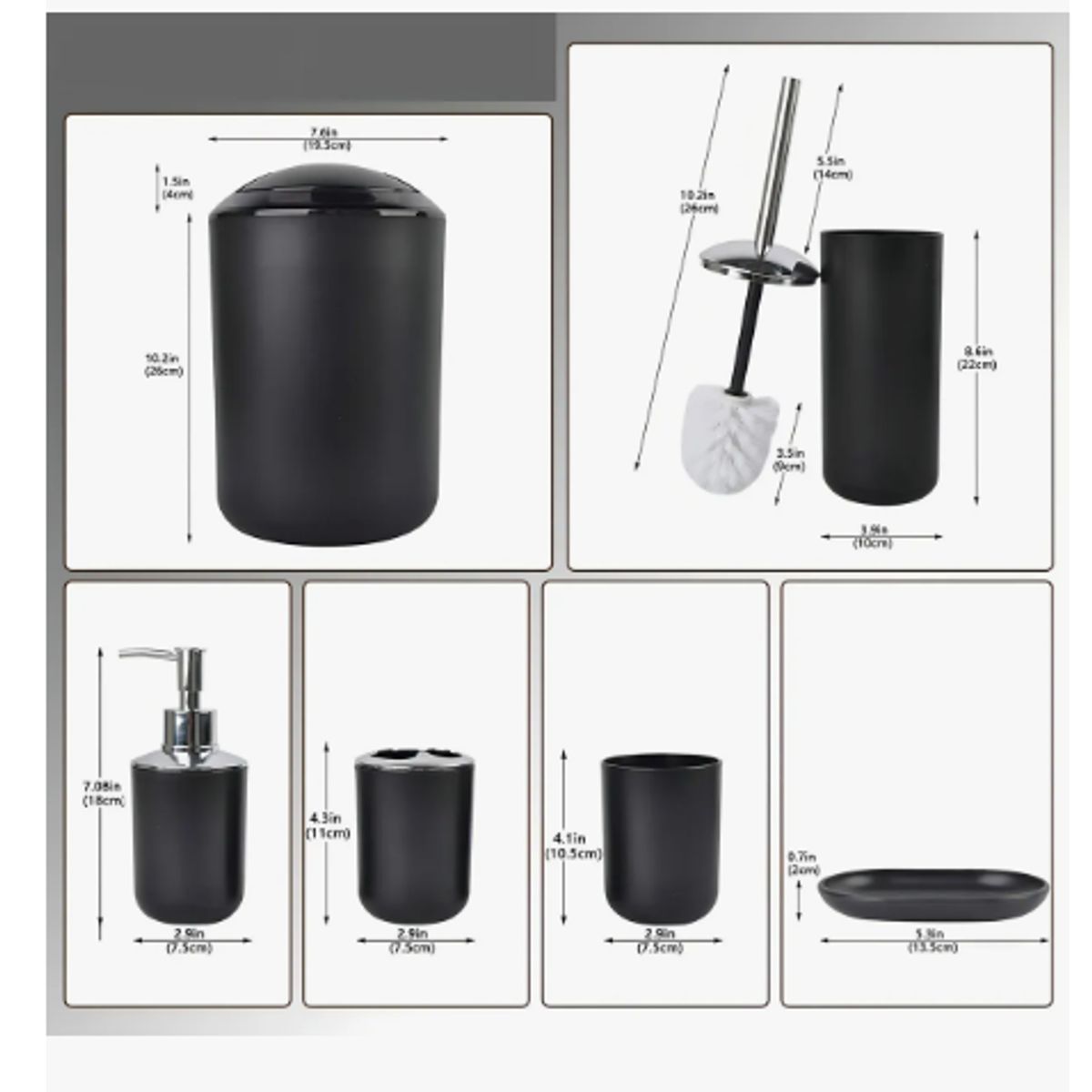 GENERICO - Juego de Accesorios de Baño de 6 Piezas