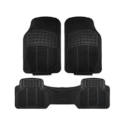GENERICO - Pisos De Goma Para Vehículo 3 Piezas Negro Genérico Negro