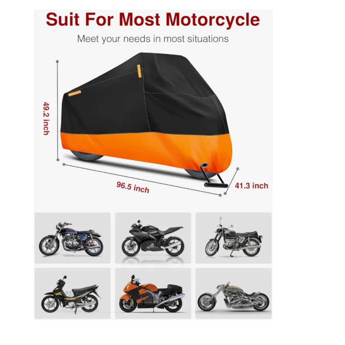 GENERICO - Funda Impermeable Para Motocicleta Con Orificios De Bloqueo