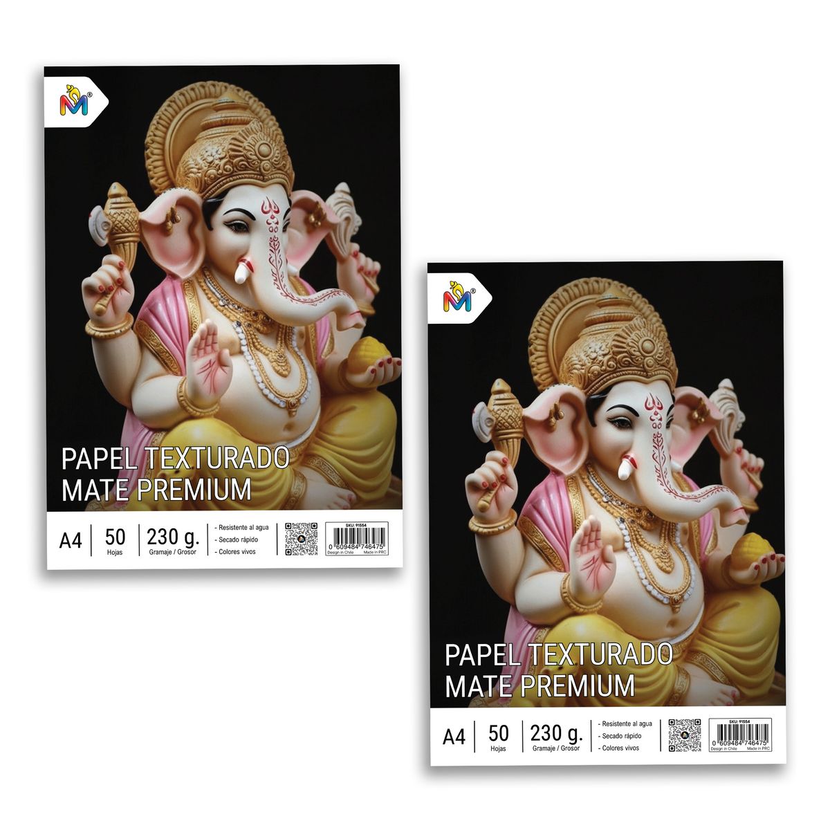 MALIK - Papel A4 230gr Fibra Texturada - Pack x2 100 Hojas