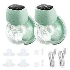 VIDITA - 2pcs Extractor De Leche Portátil Sacaleche Eléctrico 150ml