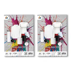 MALIK - Dúo Pack Papel Sublimación A4 - 100 Hojas Transfer Inkjet