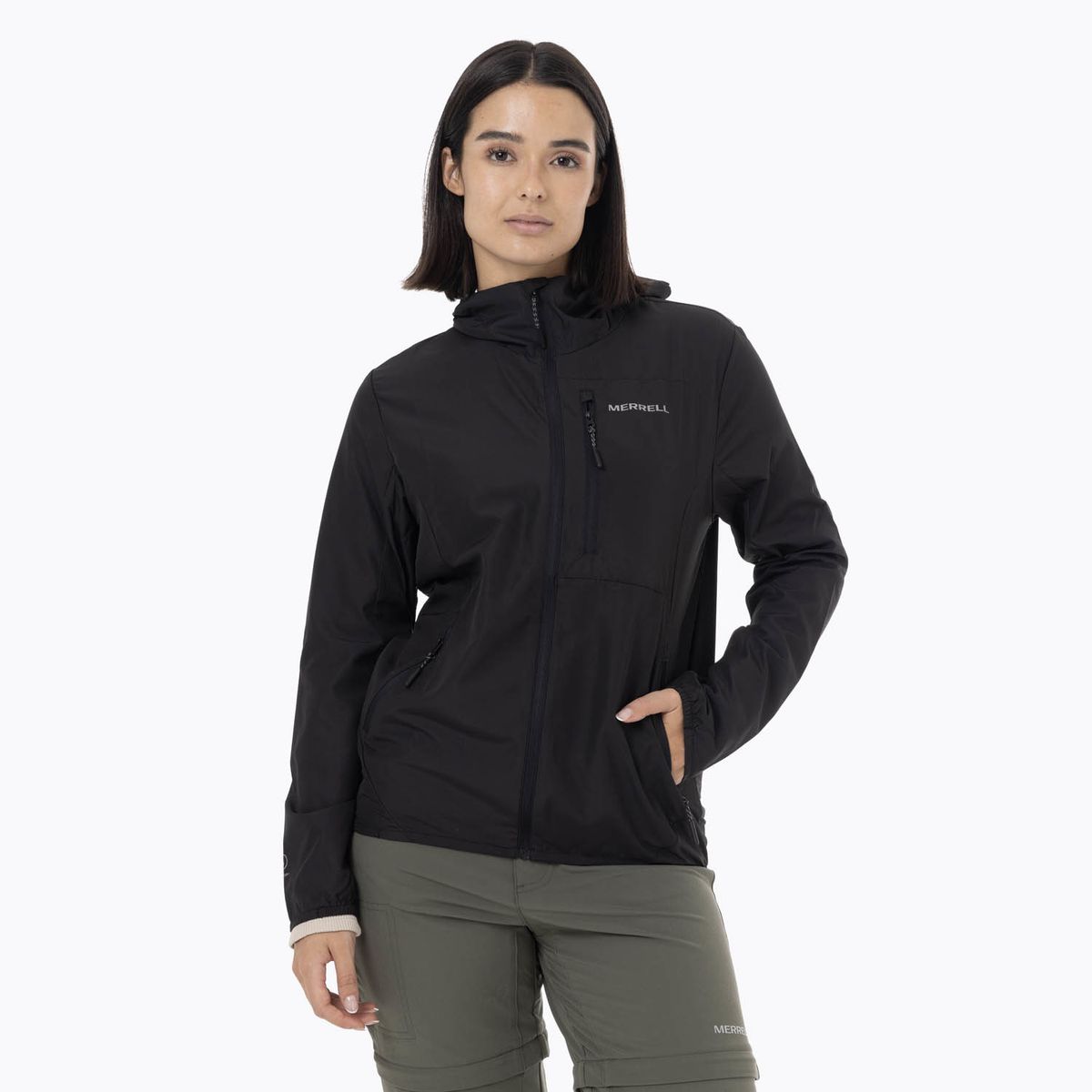 MERRELL - Cortaviento Mujer Trail Wind Negro MERRELL