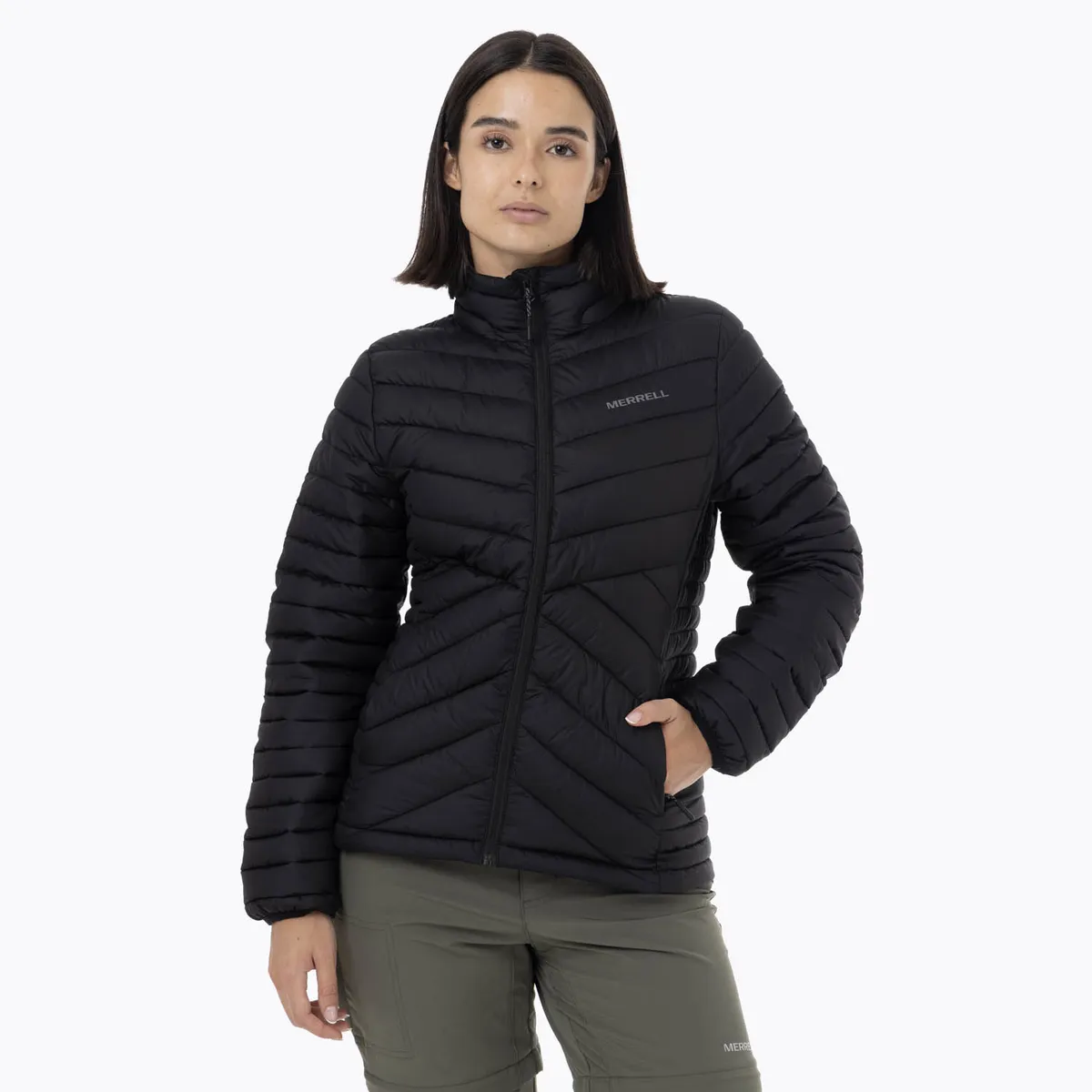MERRELL - Parka Mujer Full Zipper Negro MERRELL