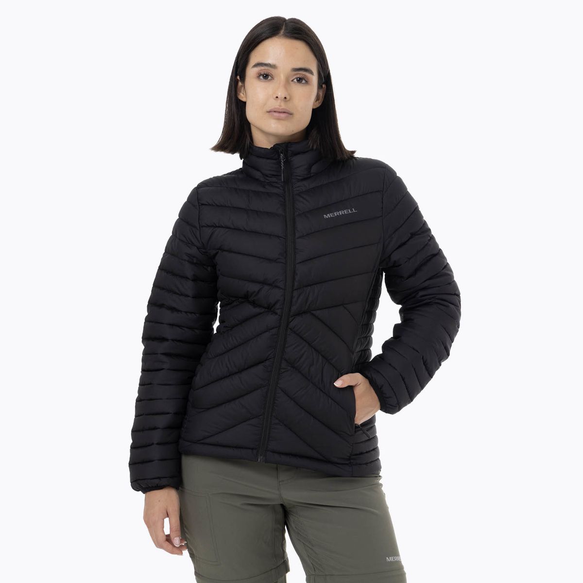 MERRELL - Parka Mujer Full Zipper Negro MERRELL