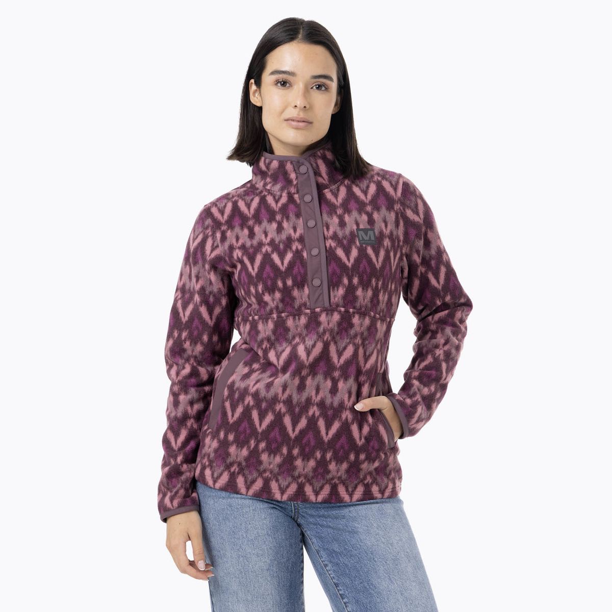 MERRELL - Polar Mujer D Print Snap Microfleece Morado MERRELL