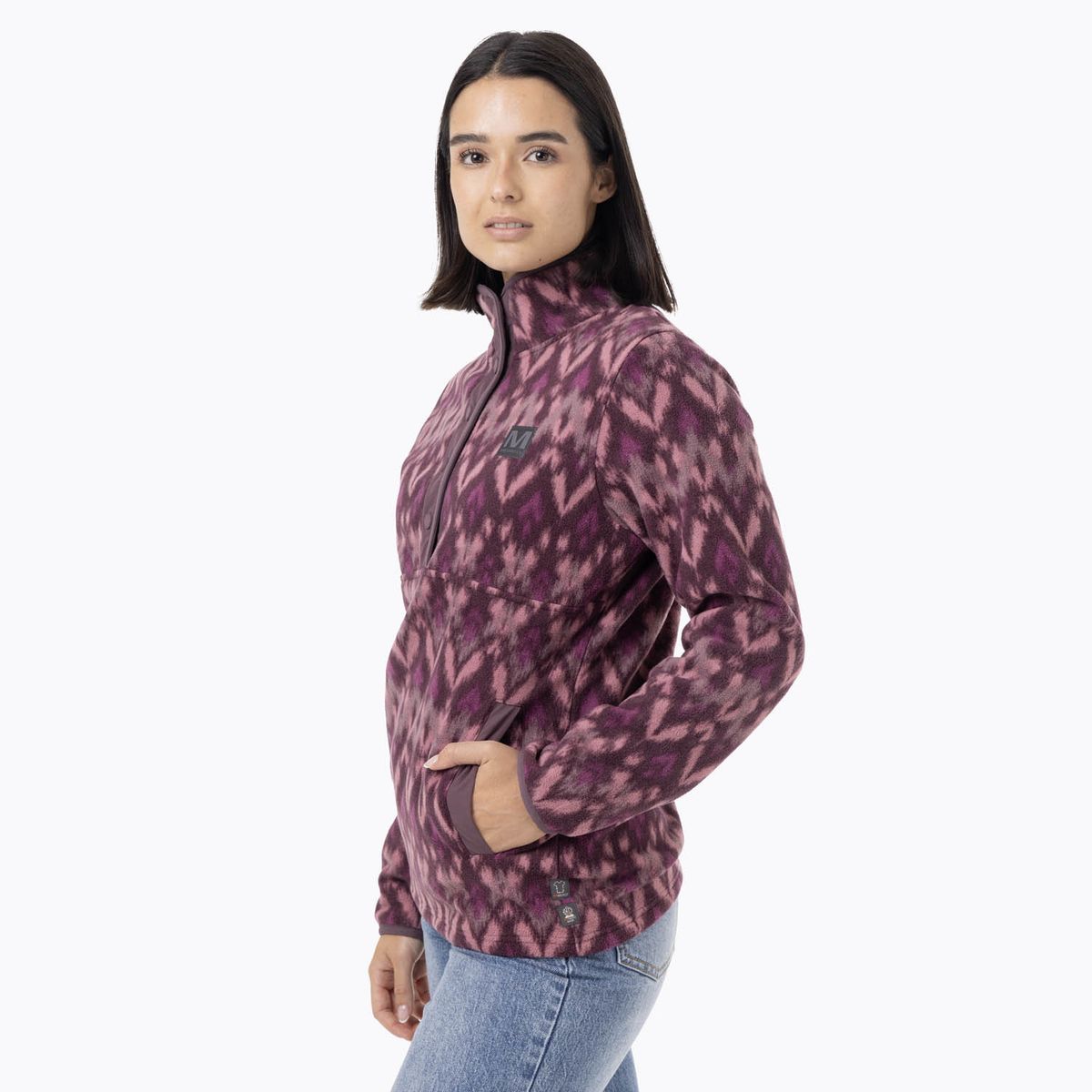 MERRELL - Polar Mujer D Print Snap Microfleece Morado MERRELL