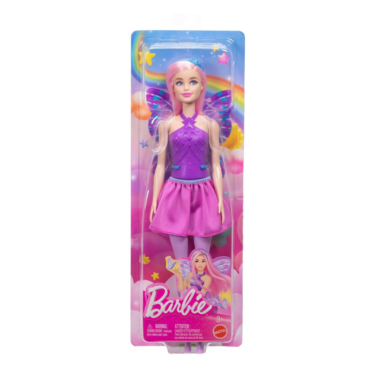 BARBIE - Barbie Dreamtopia Bailarina Hada - Pelo Rosa - Alas Morada