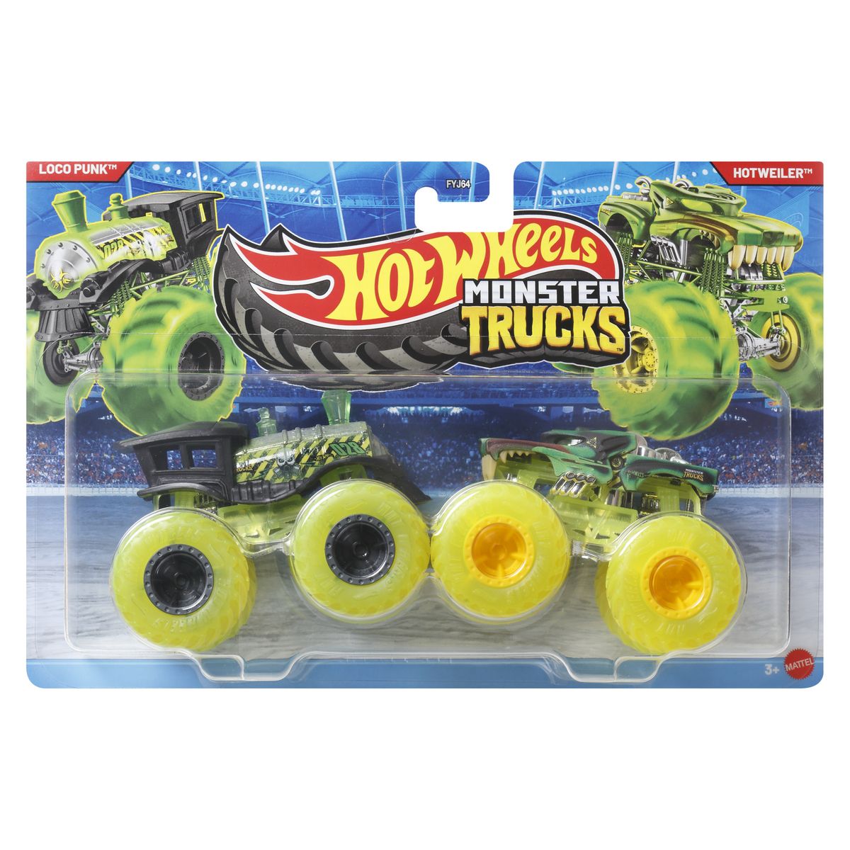 HOT WHEELS - Hot Wheels Monster Trucks 1:64 - Loco Punk Vs Hotweiler