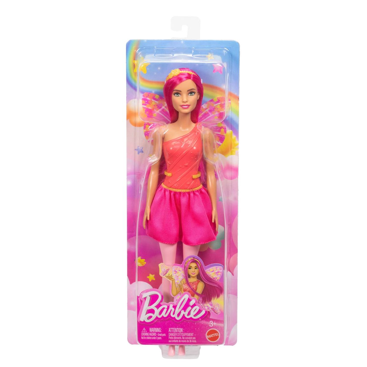BARBIE - Barbie Dreamtopia Bailarina Hada - Pelo Fucsia - Alas Rosada