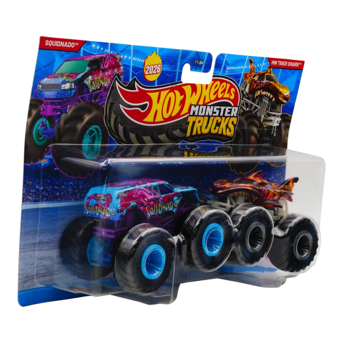 HOT WHEELS - Hot Wheels Monster Trucks 1:64 - Squidnado Vs Hw Tiger Shark