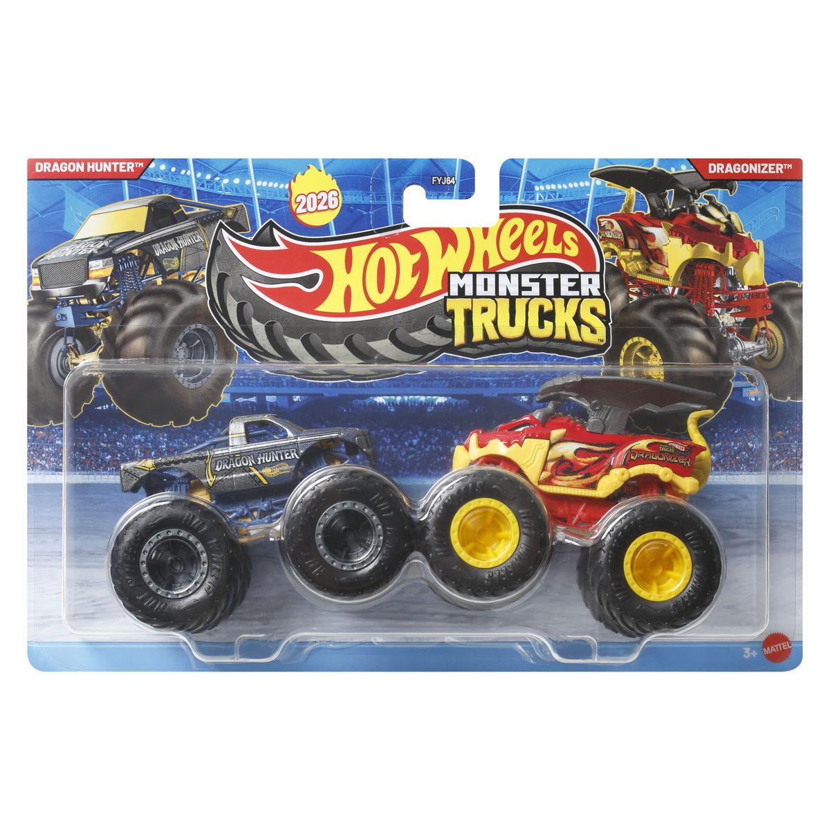 HOT WHEELS - Hot Wheels Monster Trucks 1:64 - Dragon Hunter Vs Dragonizer