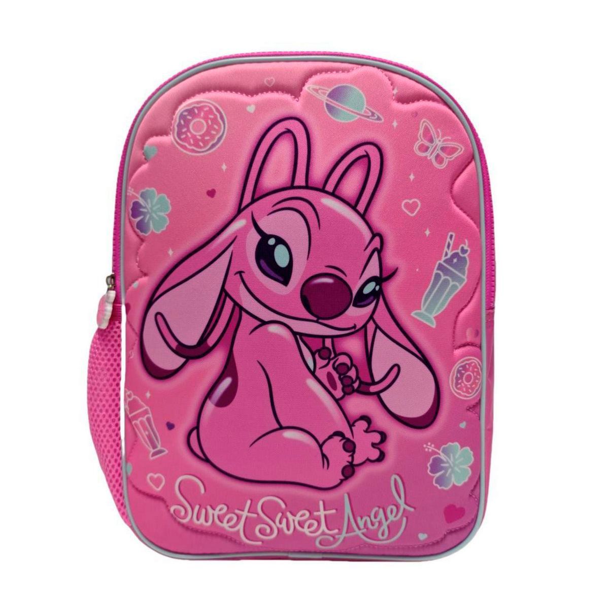 DISNEY - Mochila Infantil Soft Quilt Angel 2 Diseños Stitch - Angel