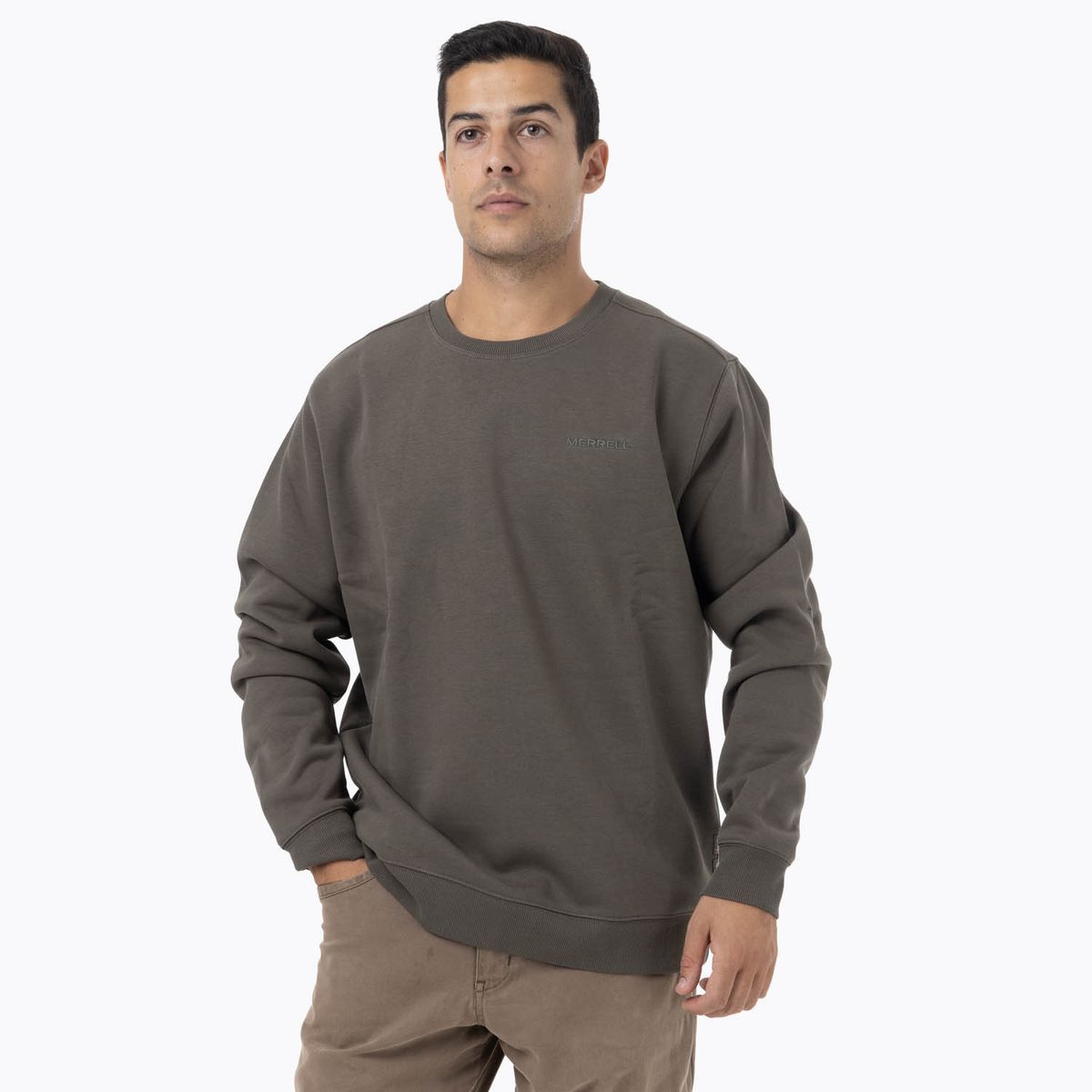 MERRELL - Polerón Hombre Heritage Crew Verde MERRELL