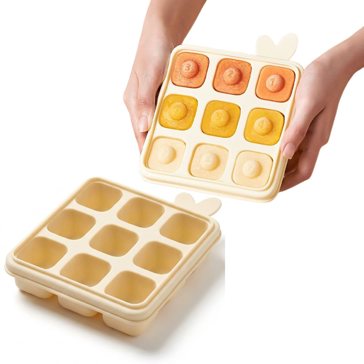 GENERICO - Cubeta Molde De Silicona Con Tapa Para Hielo Alimentos