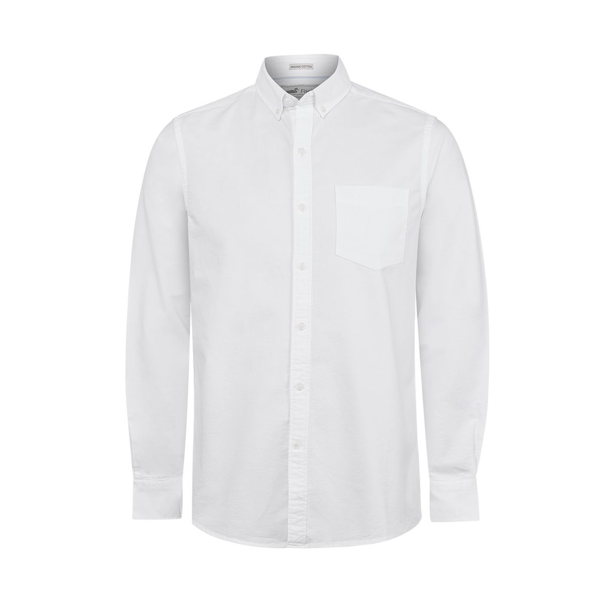 ROCKFORD - Camisa Algodón Orgánico Hombre Oxford Blanco ROCKFORD
