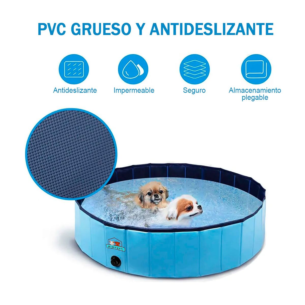 ESHOPANGIE - Piscina Plegable Para Mascotas Niños Pvc Resistente 120x30cm