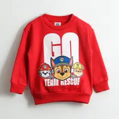 PAW PATROL - Polerón Cerrado Niño Go Team Rescue Rojo