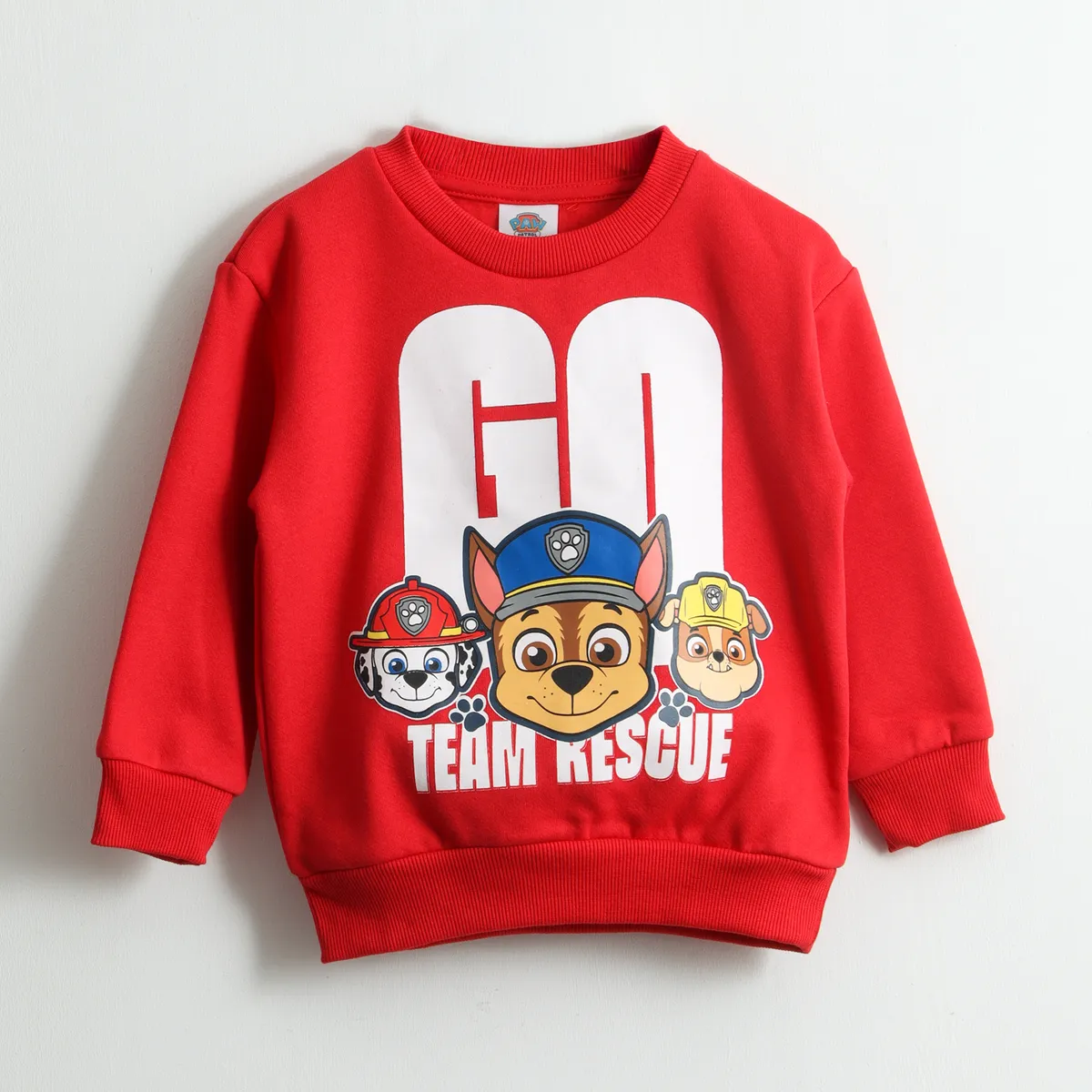 PAW PATROL - Polerón Cerrado Niño Go Team Rescue Rojo Paw Patrol