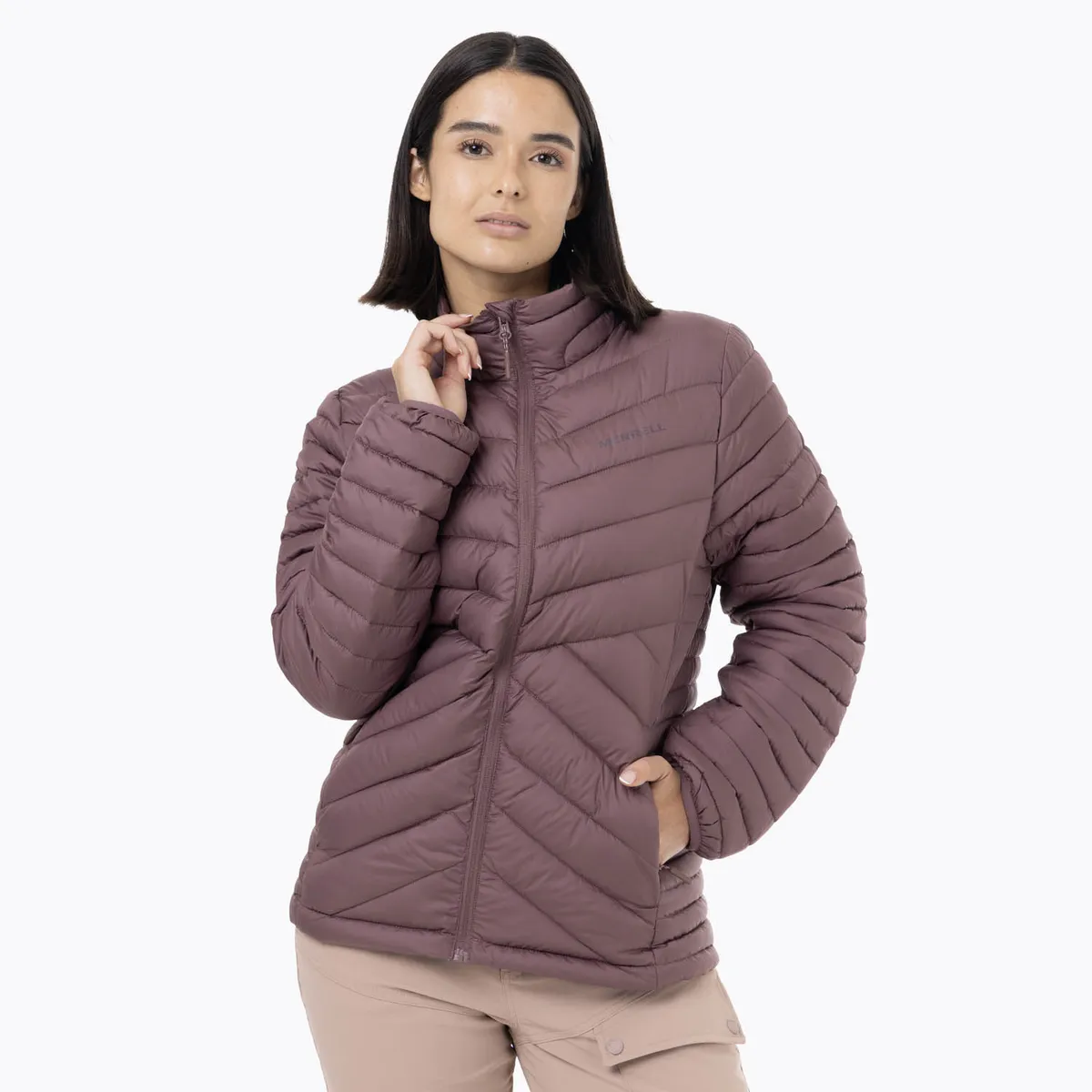 MERRELL - Parka Mujer Full Zipper Morado MERRELL